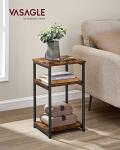VASAGLE Rustic Brown Tall Side Table