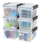 IRIS USA 6 Qt WeatherPro Storage Bins Set