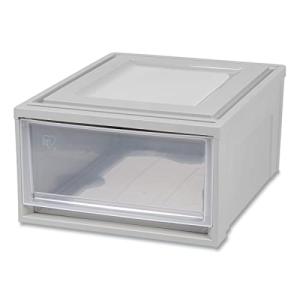 IRIS Stackable Storage Drawer, 7.75 Gallon, Gray