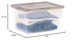 IRIS USA 24.5 Quart Snap Top Plastic Storage Bin, 6 Pack