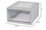 IRIS Stackable Storage Drawer, 7.75 Gallon, Gray
