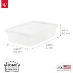 IRIS USA 10-Pack Clear Storage Bins with Lids