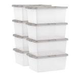 IRIS USA 8-Pack 17 Qt Clear Storage Boxes