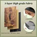 63-Inch Rustic Brown Dresser with 9 Drawers