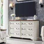 Farmhouse 6-Drawer Vintage Dresser with Natural Texture