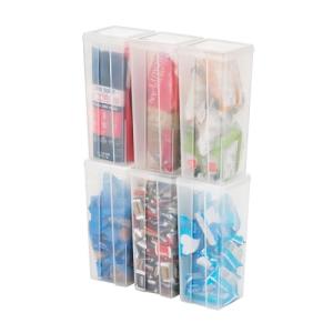 IRIS USA 6 Pack Vertical Storage Bins with Lids