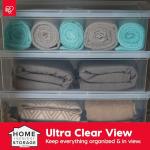 IRIS USA 10-Pack Clear Storage Bins with Lids