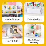 IRIS USA Clear Stackable Storage Bins - 8 Pack