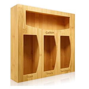 Bamboo Food Bag Storage Organizer for Drawers