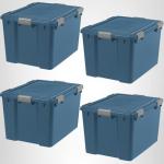 IRIS USA 74 Qt Eco-Friendly Storage Bins - 4 Pack