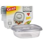 Glad Food Storage Containers with Lids, 25 Oz, 5-Pack