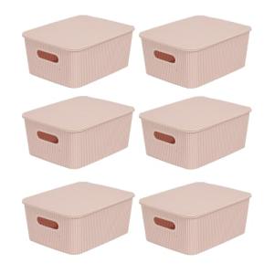Glad Stackable Storage Baskets with Lids - Set of 6
