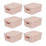 Glad Stackable Storage Baskets with Lids - Set of 6