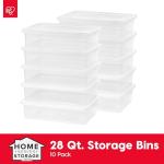 IRIS USA 10-Pack Clear Storage Bins with Lids