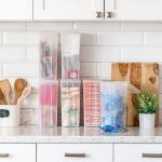 IRIS USA 6 Pack Vertical Storage Bins with Lids