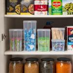 IRIS USA 6 Pack Vertical Storage Bins with Lids