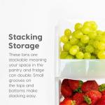 IRIS USA Clear Stackable Storage Bins - 8 Pack