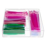Aphbrada Acrylic Kitchen Drawer Bag Organizer