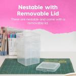 IRIS USA 6 Pack Vertical Storage Bins with Lids