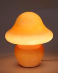 Orange Glass Mushroom Table Lamp for Aesthetic Rooms