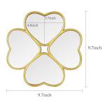 Set of 3 Gold Four-Leaf Clover Mirrors