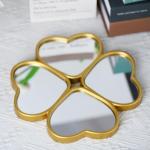 Set of 3 Gold Four-Leaf Clover Mirrors