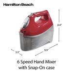 Hamilton Beach 6-Speed Electric Hand Mixer - Red