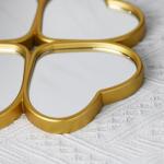Set of 3 Gold Four-Leaf Clover Mirrors