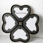 Set of 3 Gold Four-Leaf Clover Mirrors