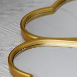 Set of 3 Gold Four-Leaf Clover Mirrors