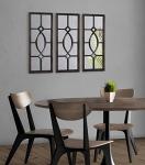 Kate and Laurel Rustic Windowpane Accent Mirror