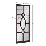 Kate and Laurel Rustic Windowpane Accent Mirror