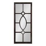 Kate and Laurel Rustic Windowpane Accent Mirror