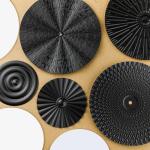 Blulu 9 Pcs Black Round Mirror Wall Art