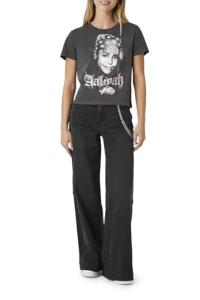 Wide-Leg Wallet-Chain Jeans in Black 27