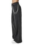 Wide-Leg Wallet-Chain Jeans in Black 27