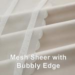 Beige 80% Blackout Curtains with Sheer Overlay