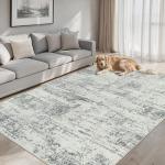 Washable 8x10 Modern Abstract Area Rug