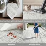 Washable 8x10 Anti-Skid Abstract Area Rug