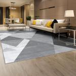 HOMFINE Washable Geometric Area Rug 5x7