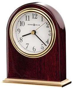 Bailey Tabletop Clock with Wooden Finish and Brass Accents