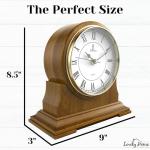 Stylish Battery-Operated Wooden Mantel Clock