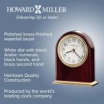 Bailey Tabletop Clock with Wooden Finish and Brass Accents