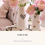 MACKENZIE-CHILDS Tall Black-and-White Heart Vase