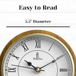 Stylish Battery-Operated Wooden Mantel Clock