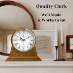 Stylish Battery-Operated Wooden Mantel Clock