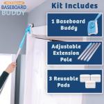 Baseboard Buddy Cleaning Tool with Reusable Pads