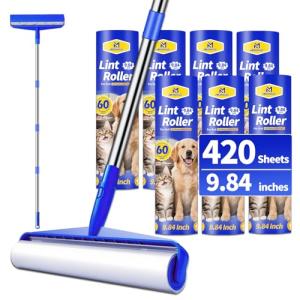 Extra Sticky Lint Roller with Long Handle