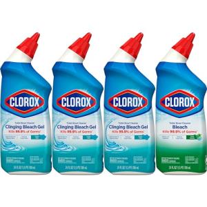 Clorox Toilet Bowl Cleaner with Bleach, 4 Pack