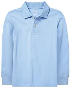 Children's Place Boys Long Sleeve Polo Shirt, Large